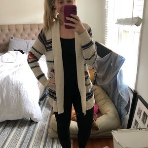 Tribal printed cardigan, size medium